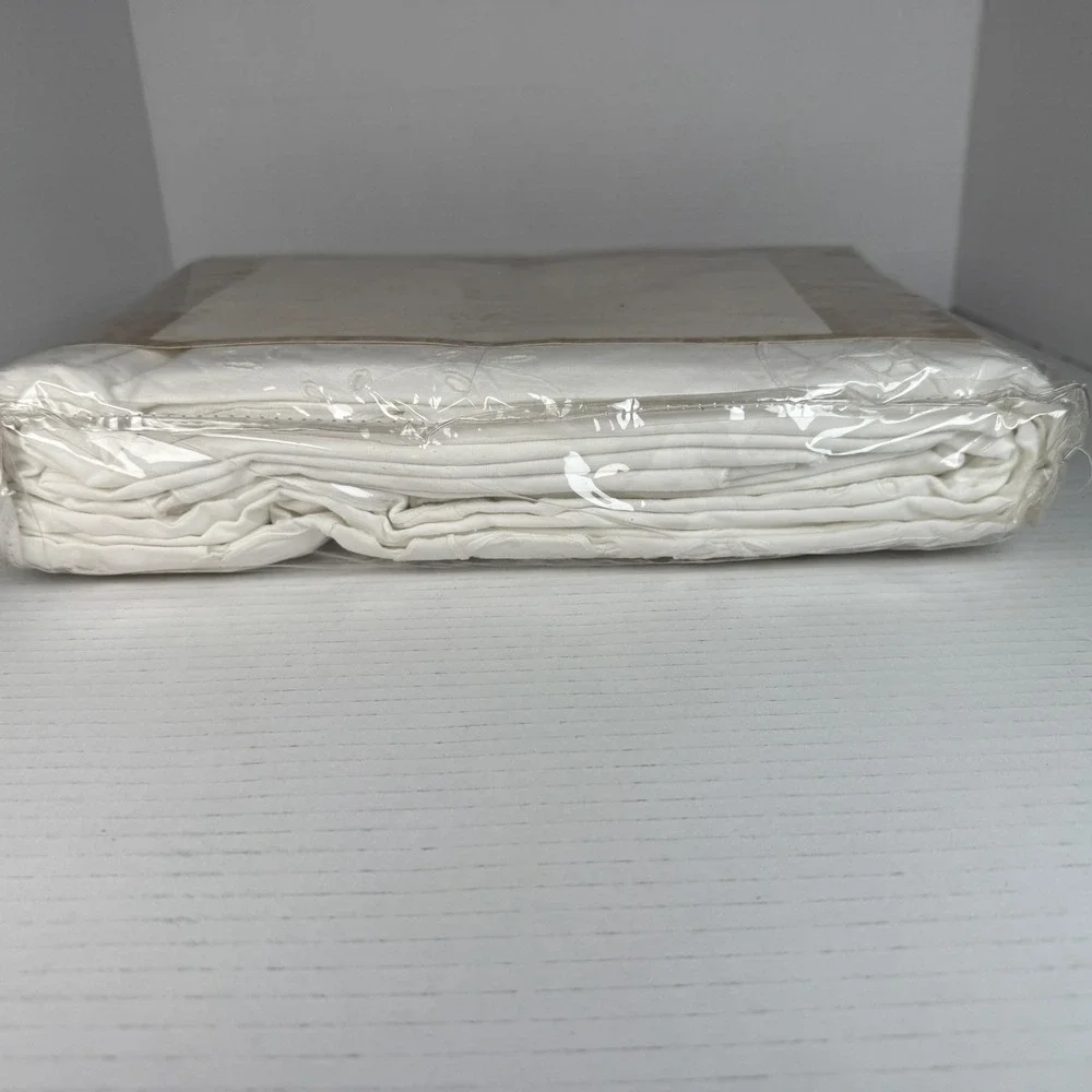 Vtg Heirlooms Handmade Embroidered Duvet Cover Full/queen White/ivory  New